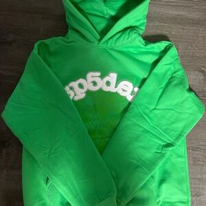 Sp5der Vibrant Green Athletic Hoodie Sweatshirt